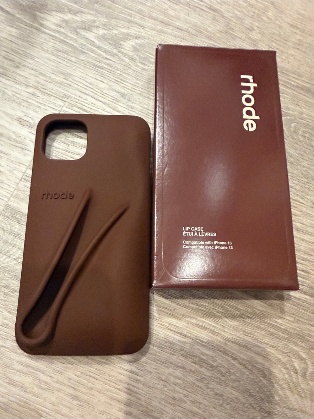 RHODE Lip Case for iPhone 13 in Espresso